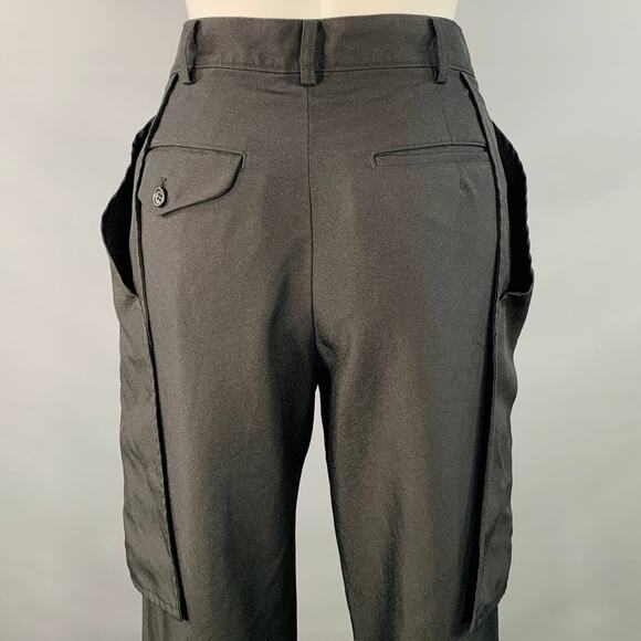 COMME des GARCONS Size M Black Polyester Large Pockets Dress Pants - Picture 4 of 7